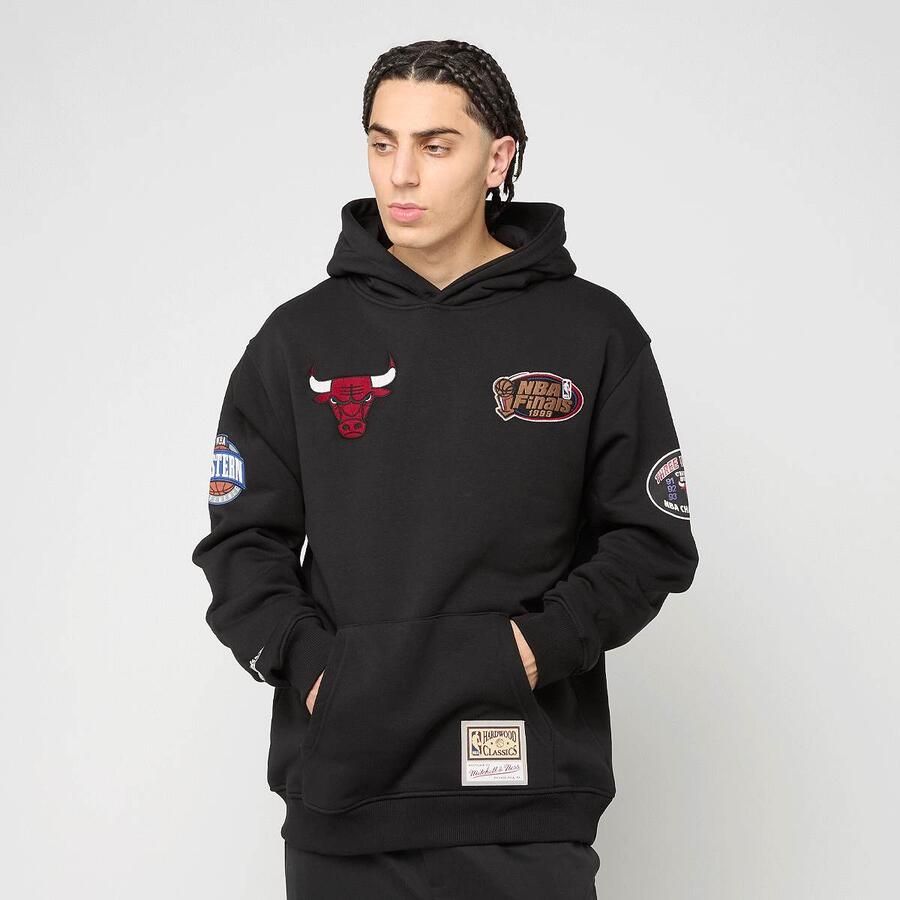Mitchell & Ness NBA Black Out Collection Hoodie Chicago Bulls Men Hoodies Sweaters zwart Maat XL Kleding - Foto 3
