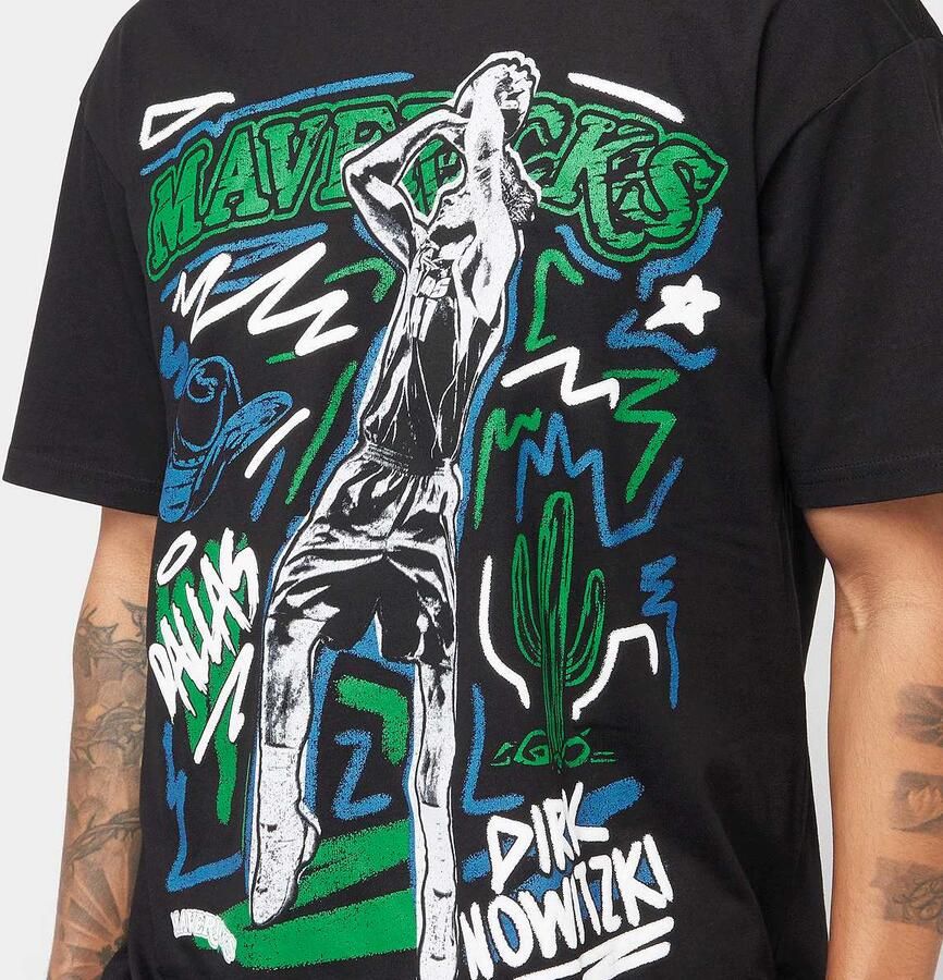 Mitchell & Ness NBA Chalked Up Tee Dallas Mavericks men T-Shirts Polo's zwart Maat XL Kleding - Foto 2