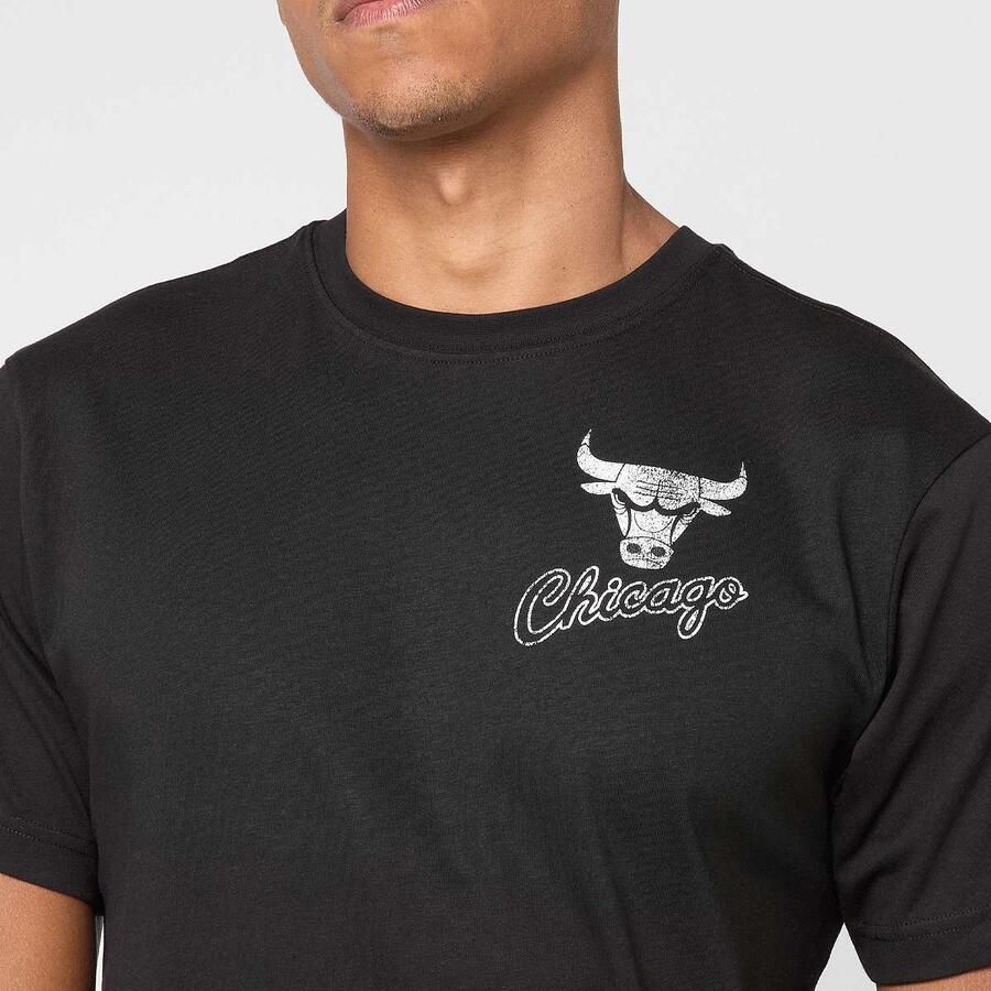 Mitchell & Ness NBA Chicago Bulls HWC Overlap Graphic Tee Men T-Shirts Polo's zwart Maat XL Kleding - Foto 2