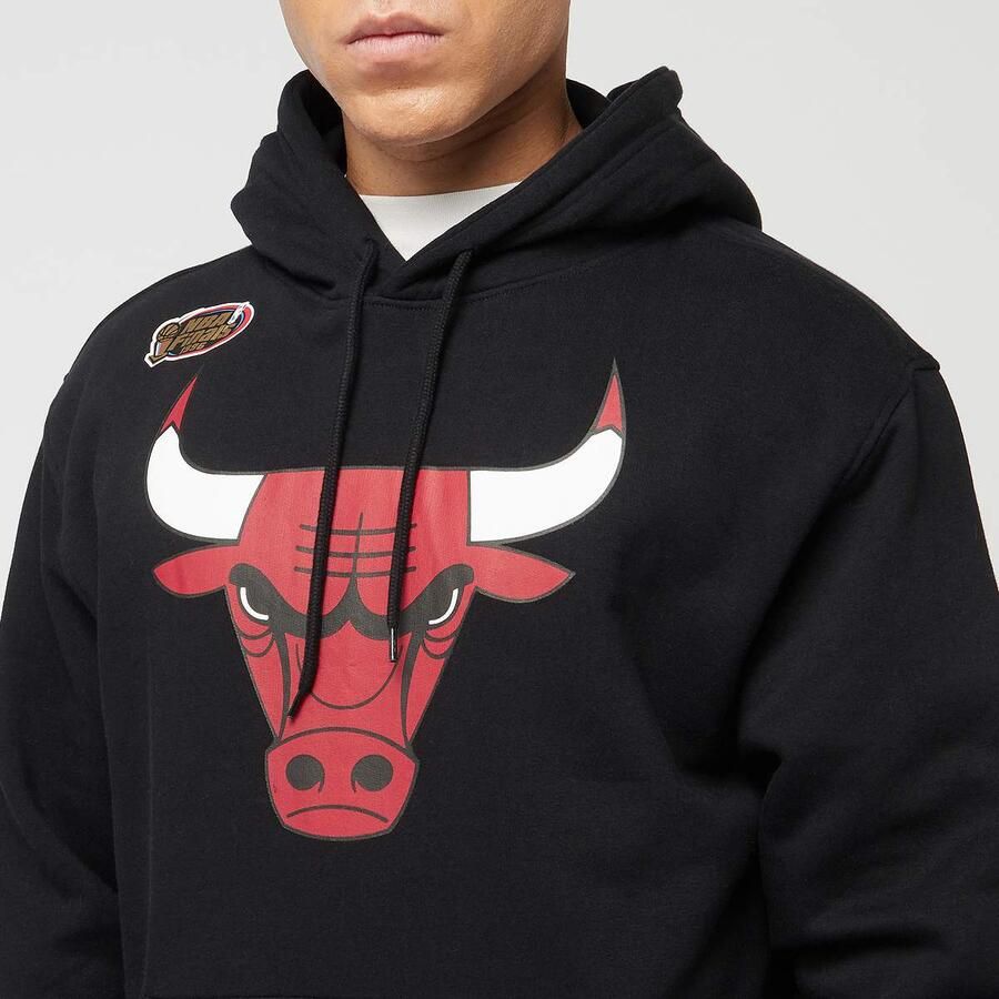 Mitchell & Ness NBA Chicago Bulls Logo Hoody Men Hoodies Sweaters zwart Maat S Kleding - Foto 2
