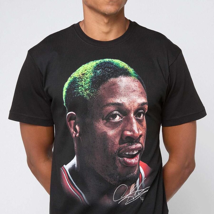 Mitchell & Ness NBA Chicago Bulls Player Big Face Tee Men T-Shirts Polo's zwart Maat XL Kleding - Foto 2