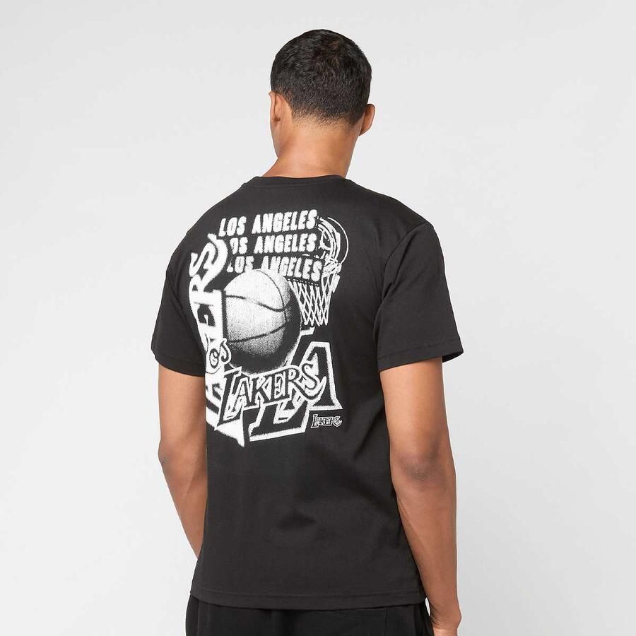 Mitchell & Ness NBA Los Angeles Lakers HWC Overlap Graphic Tee Men T-Shirts Polo's zwart Maat XL Kleding - Foto 3