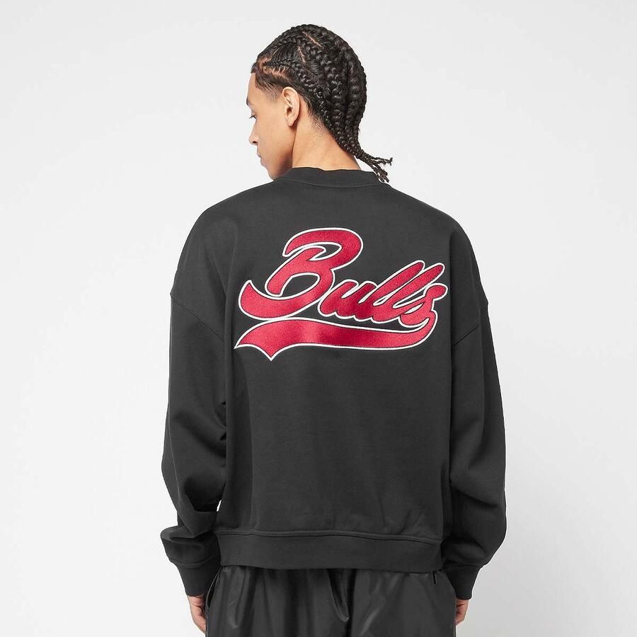 Mitchell & Ness NBA Oversweep Crewneck Sweater Chicago Bulls men Hoodies Sweaters zwart Maat XXL Kleding - Foto 3