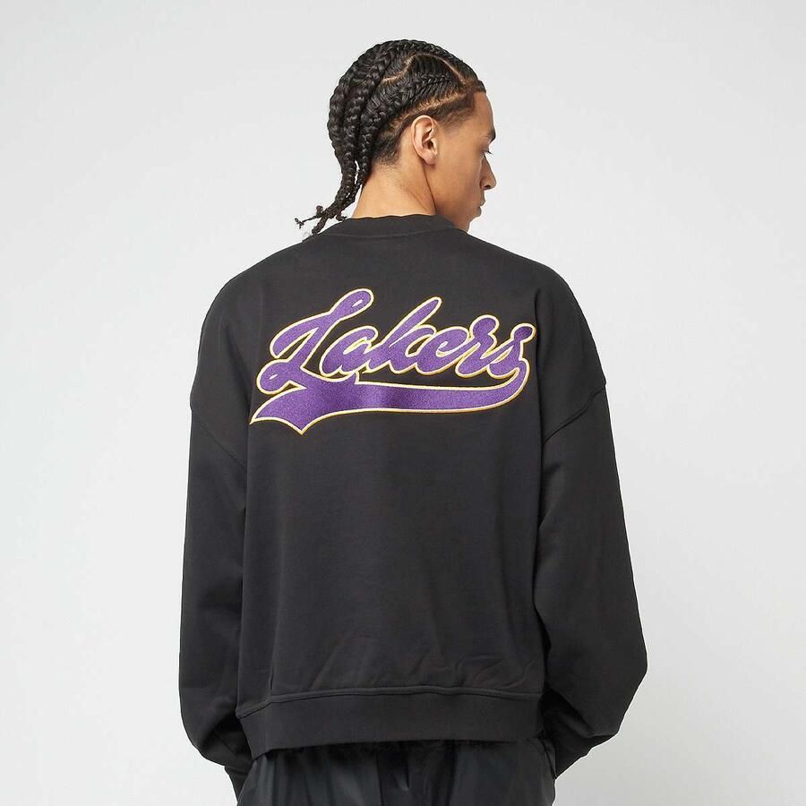 Mitchell & Ness NBA Oversweep Crewneck Sweater LA Lakers Men Hoodies Sweaters zwart Maat XXL Kleding - Foto 3