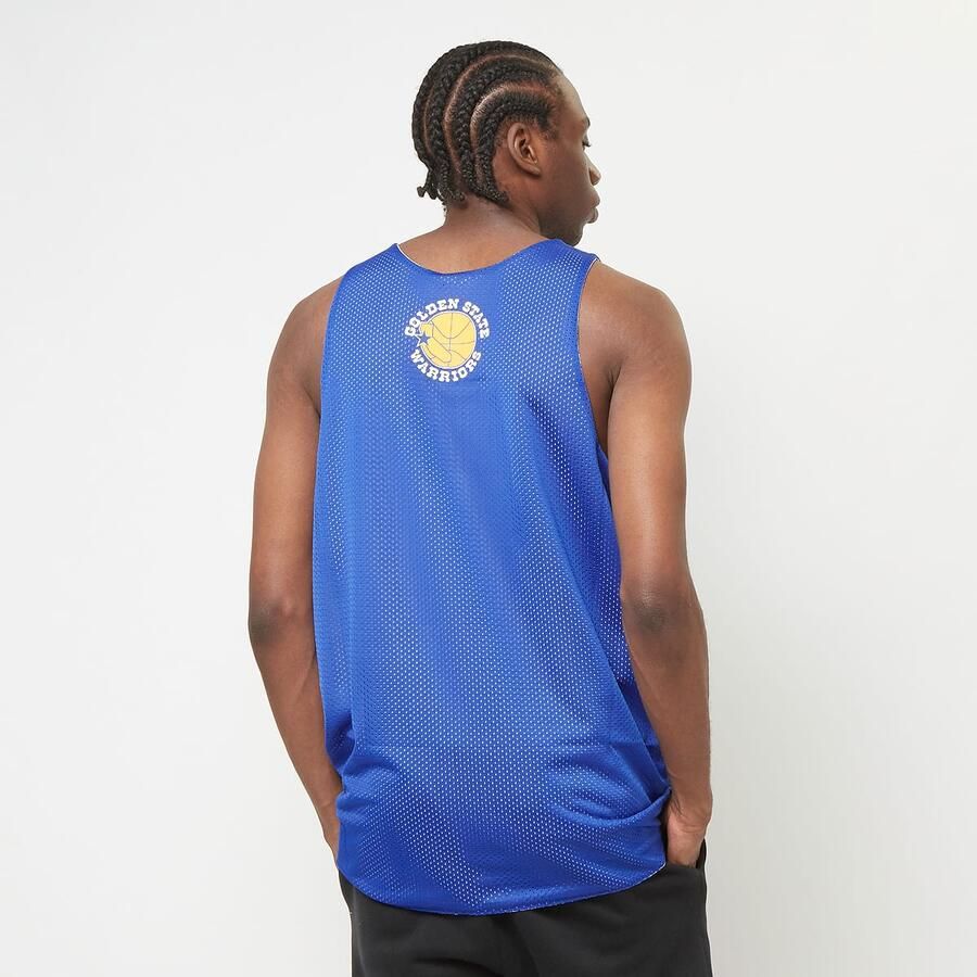 Mitchell & Ness NBA Reversible Mesh Tank Vintage Logo Golden Warriors Men Tanktops blauw Maat S Kleding - Foto 2