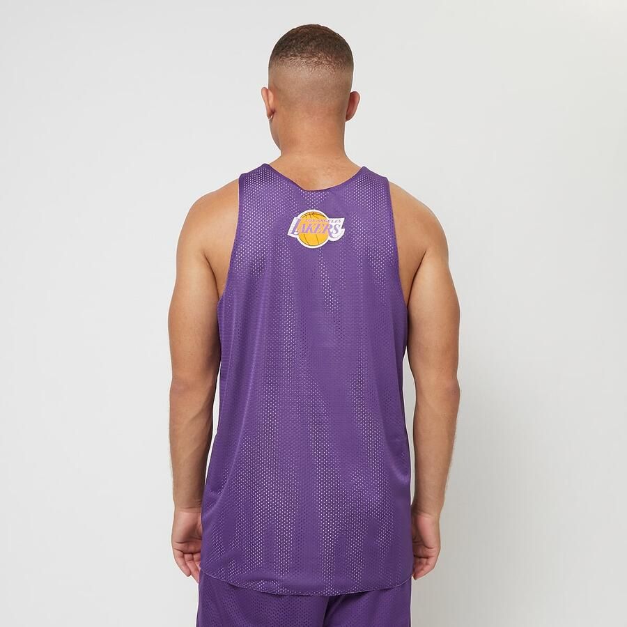 Mitchell & Ness NBA Reversible Mesh Tank Vintage Logo La Lakers Tanktops roze Maat S Kleding - Foto 2