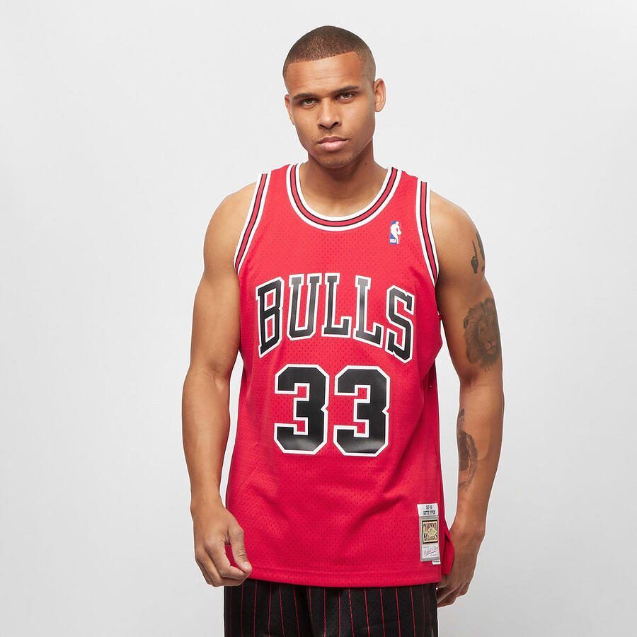 Mitchell & Ness Nba Swingman Jersey Chicago Bulls 1997-98 Dennis Rodman Sportshirts Heren scarlet maat: XL beschikbare maaten:S M L XL