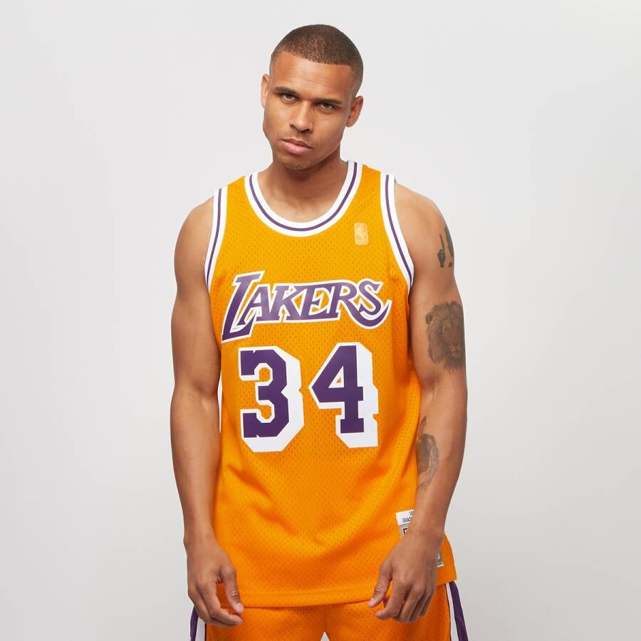 Mitchell & Ness Nba Swingman Los Angeles Lakers Shaquille O'neal Sportshirts Heren light gold maat: M beschikbare maaten:S M