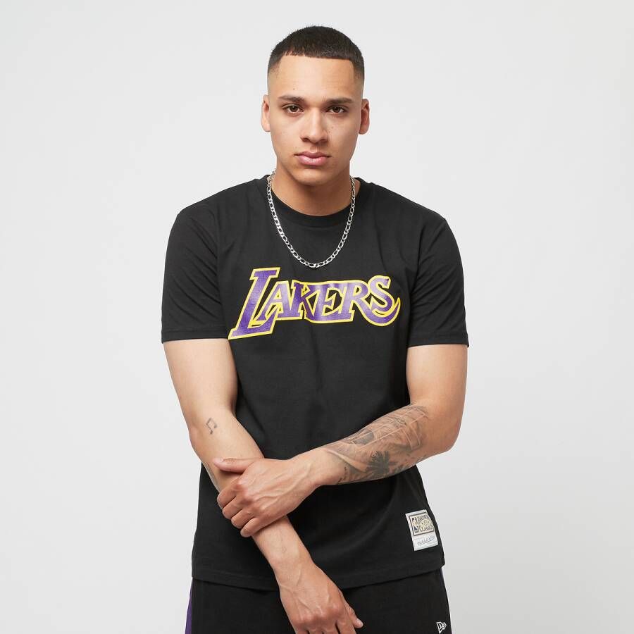 Mitchell & Ness Nba Team Logo Tee Los Angeles Lakers T-shirts Kleding Black maat: L beschikbare maaten:S L