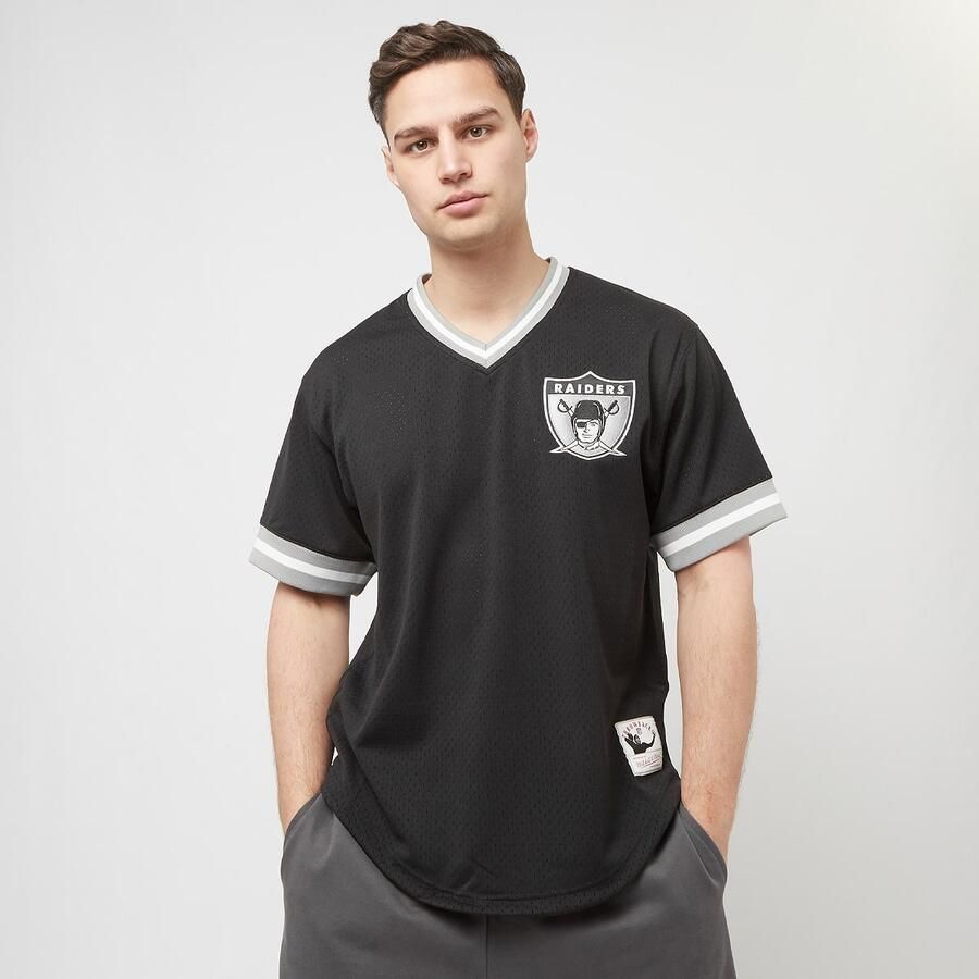 Mitchell & Ness NFL Fashion Mesh V-Neck Oakland Raiders Men Jersey's zwart Maat S Kleding - Foto 3