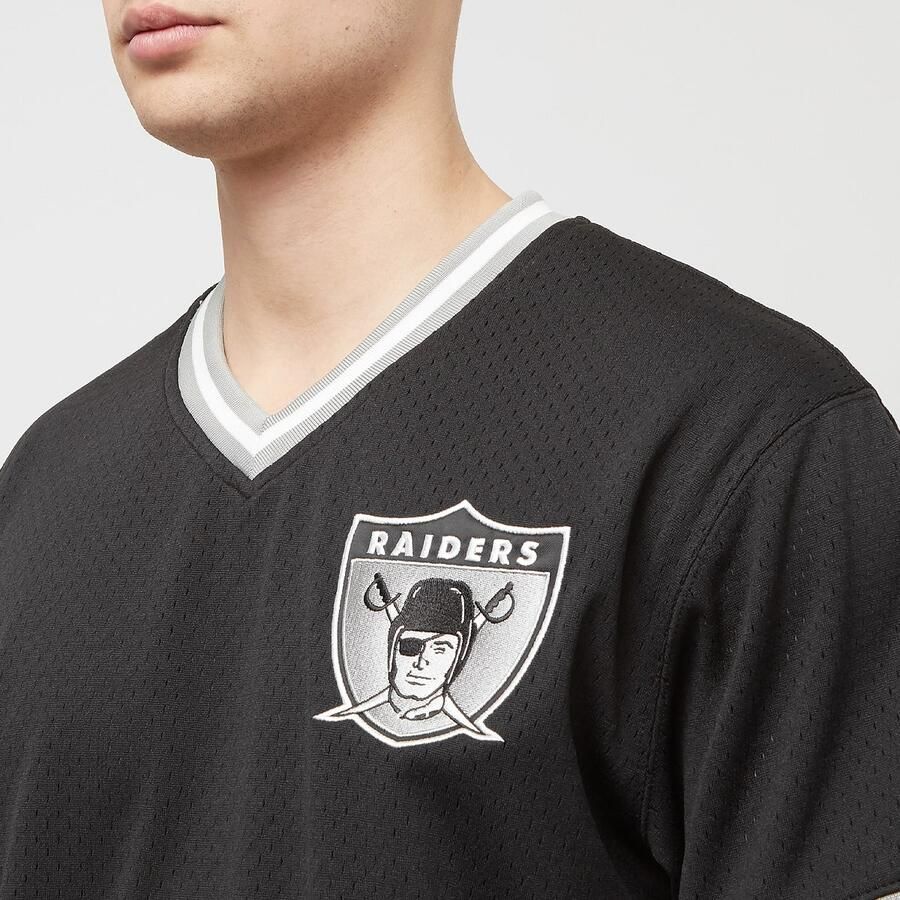 Mitchell & Ness NFL Fashion Mesh V-Neck Oakland Raiders Men Jersey's zwart Maat S Kleding - Foto 2