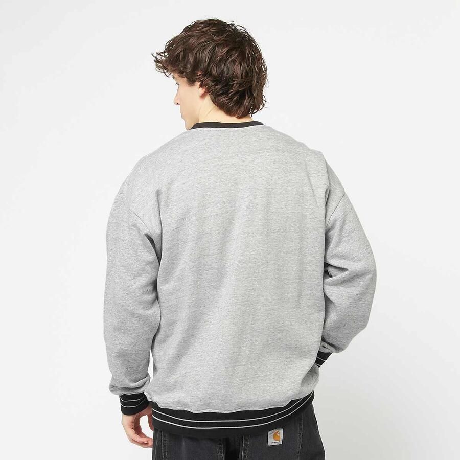 Mitchell & Ness NFL Oakland Raiders FL FLD Satin Fleece Crew men Hoodies Sweaters grijs Maat XL Kleding