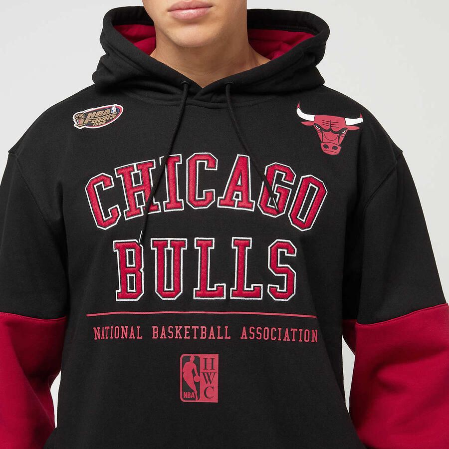 Mitchell & Ness Retro Fleece Hoodie Vintage Chicago Bulls Men Hoodies Sweaters zwart Maat S Kleding