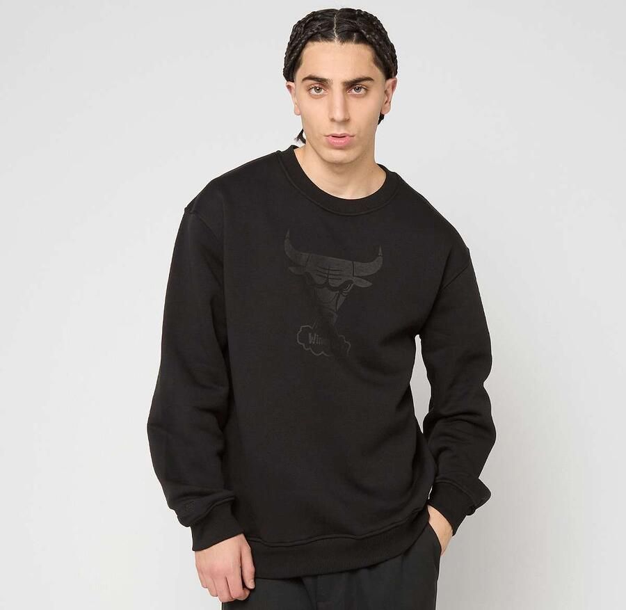 Mitchell & Ness Tonal Logo Crew Chicago Bulls Men Hoodies Sweaters zwart Maat XL Kleding - Foto 3