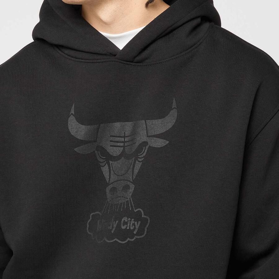 Mitchell & Ness Tonal Logo Hoodie Chicago Bulls Men Hoodies Sweaters zwart Maat XL Kleding - Foto 2