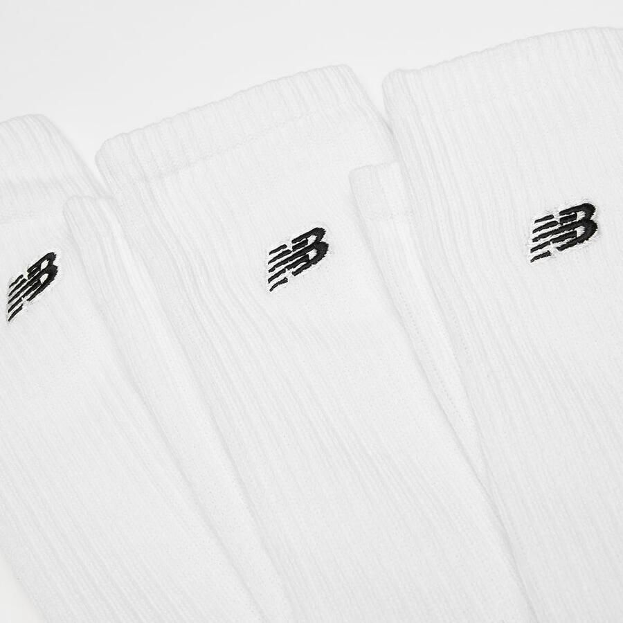 New Balance Essentials Cushioned Crew Socks (3 Pack) Lang Heren Black Patch Logo maat: 35-38 beschikbare maaten:35-38 39-42 43-46