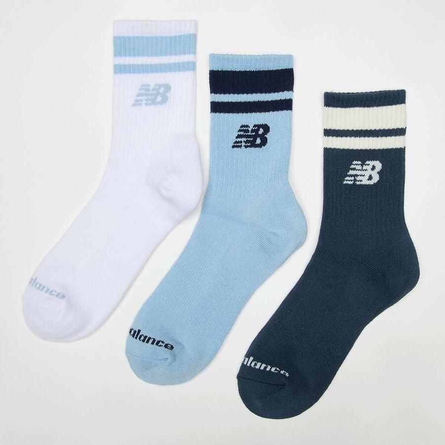 New Balance 3 PACK KIDS EVERYDAY STRIPE SEASONAL MIDCALF white blue Unisex Sokken blauw Maat 31-34 Kleding - Foto 2