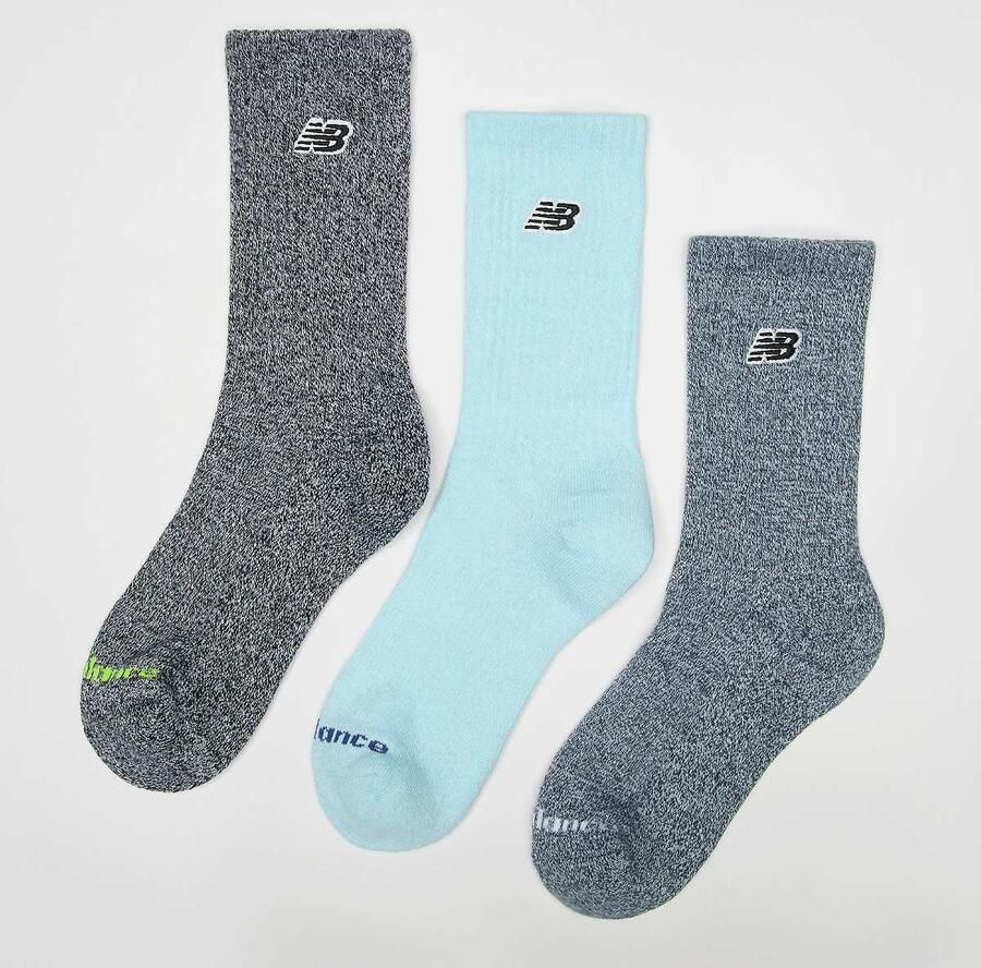 New Balance 3 PACK KIDS PATCH LOGO SEASONAL CREW blue Unisex Sokken blauw Maat 27-30 Kleding - Foto 2