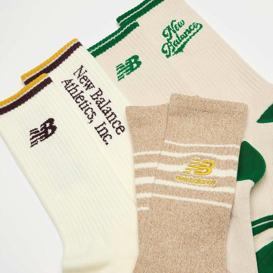 New Balance 3 PACK MIXED NB LOGOS CREW multicolor Unisex Sokken Maat 39-42 Kleding