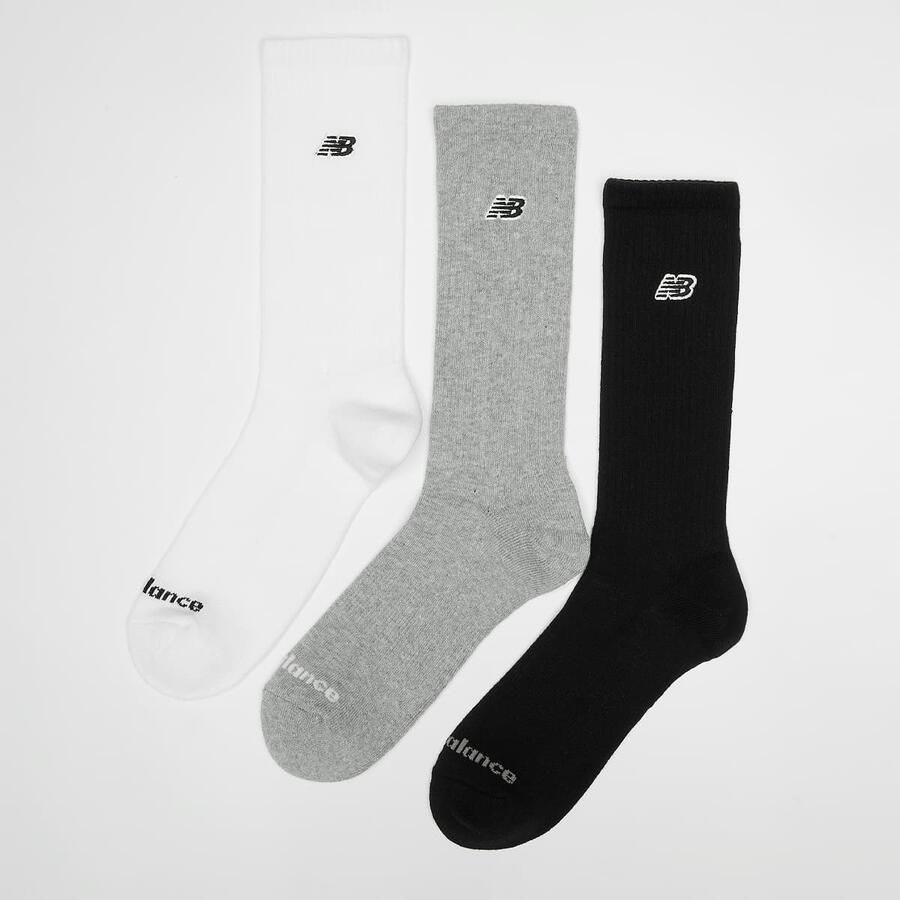 New Balance 3 PACK NB BLACK PATCH LOGO CREW white Unisex Sokken multicolor Maat 35-38 Kleding - Foto 2