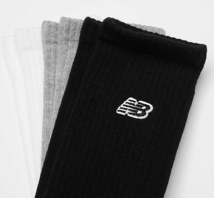 New Balance 3 PACK NB BLACK PATCH LOGO CREW white Unisex Sokken multicolor Maat 35-38 Kleding
