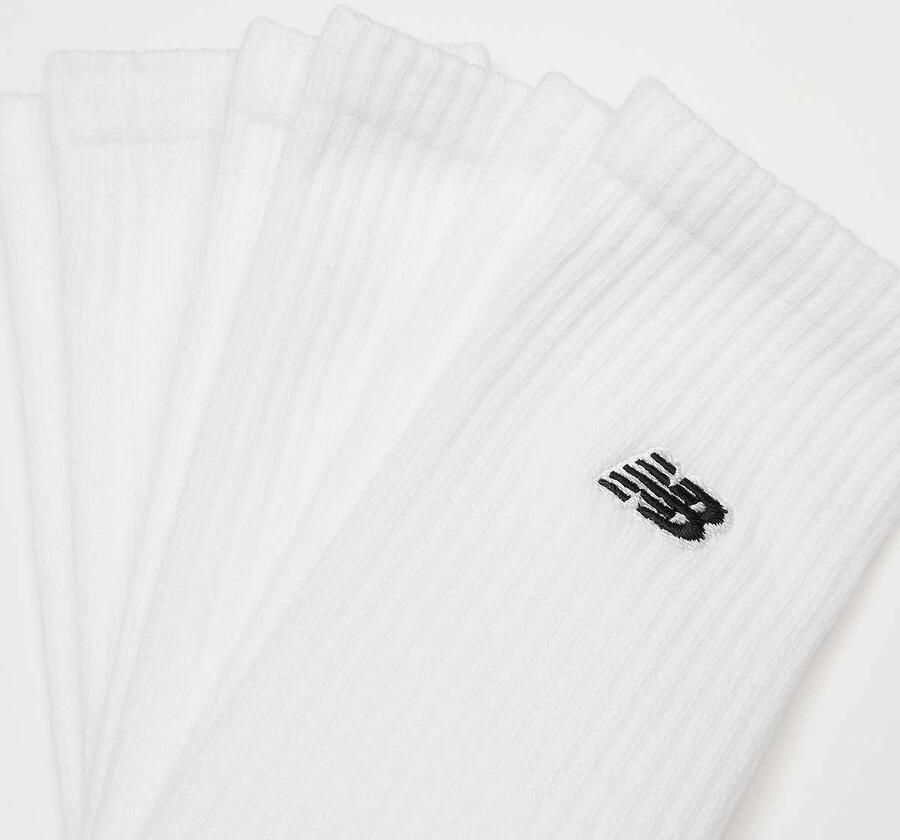 New Balance 3 PACK NB BLACK PATCH LOGO CREW white Unisex Sokken wit Maat 35-38 Kleding