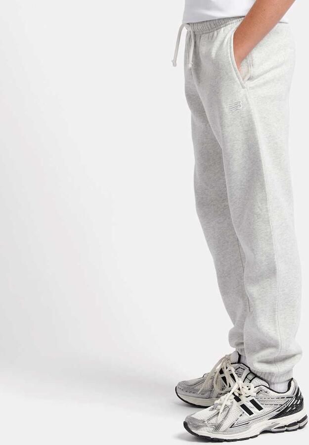 New Balance Boys Brush Back Small Logo Joggers Unisex Trainingsbroeken grijs Kleding - Foto 2