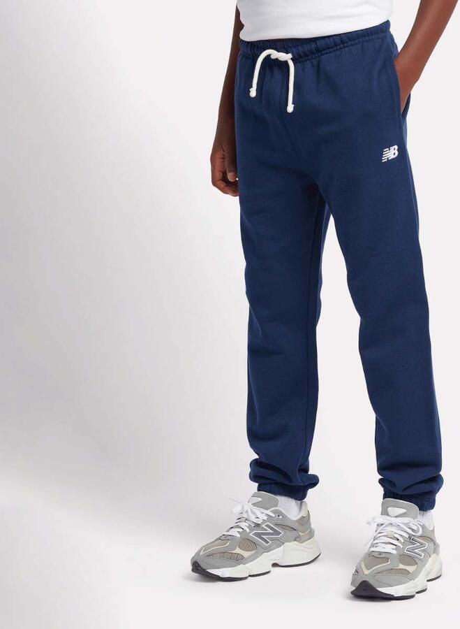 New Balance French Terry Small Logo Jogger Unisex Trainingsbroeken blauw Kleding - Foto 3
