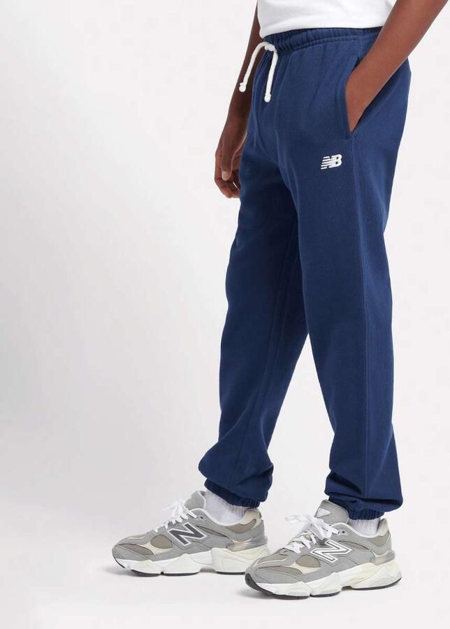 New Balance French Terry Small Logo Jogger Unisex Trainingsbroeken blauw Kleding - Foto 2