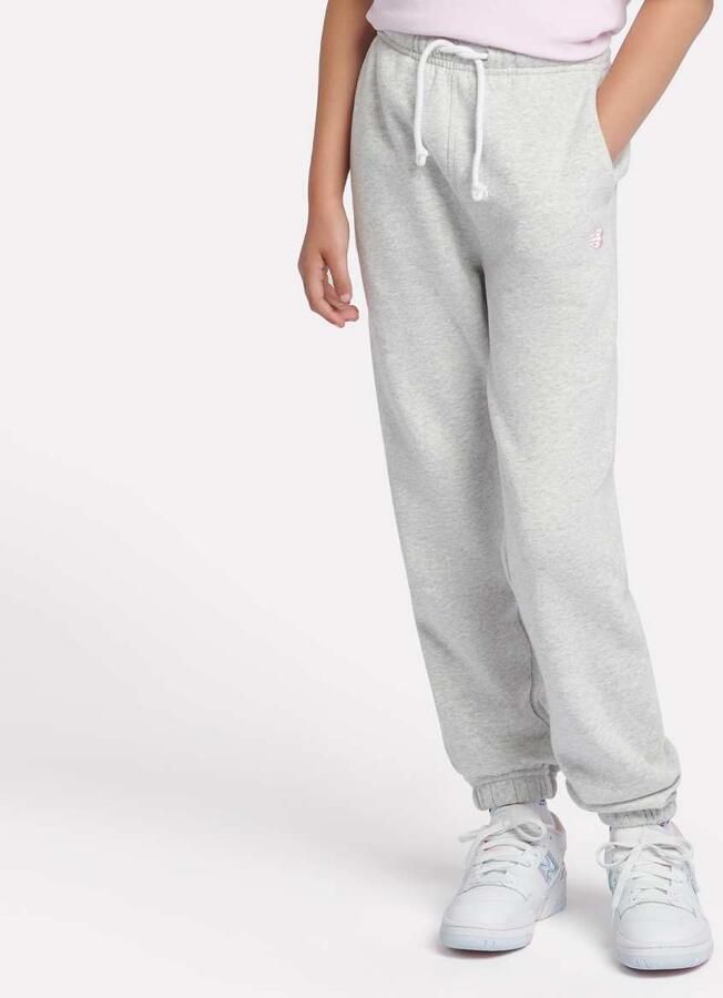 New Balance French Terry Small Logo Jogger Unisex Trainingsbroeken grijs Kleding - Foto 3