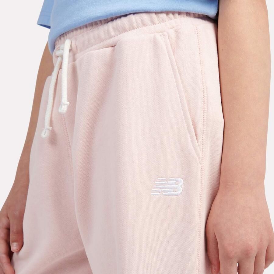 New Balance French Terry Small Logo Jogger Unisex Trainingsbroeken lichtroze Kleding