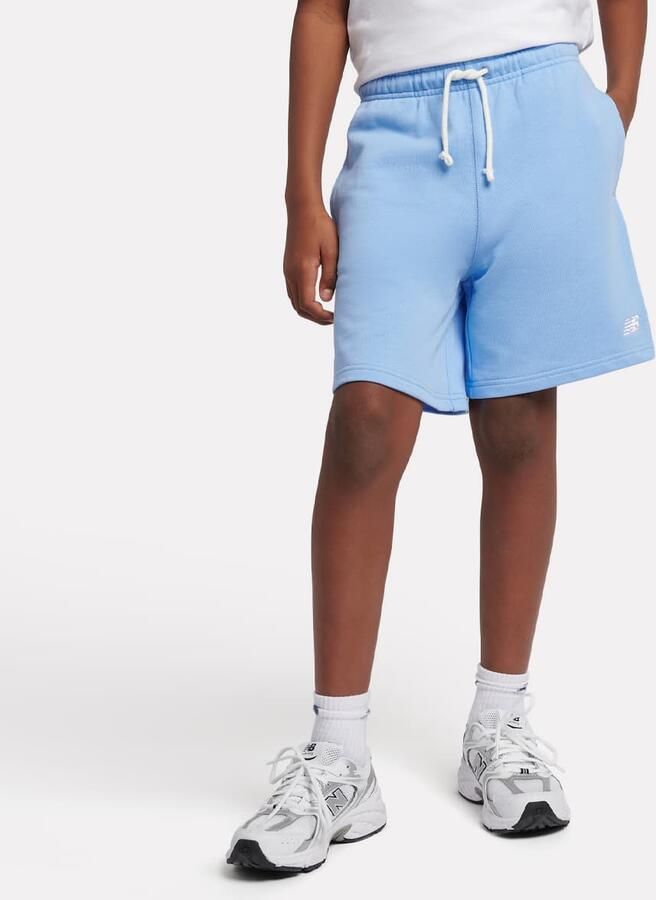 New Balance French Terry Small Logo Short Unisex Sport shorts blauw Kleding - Foto 3