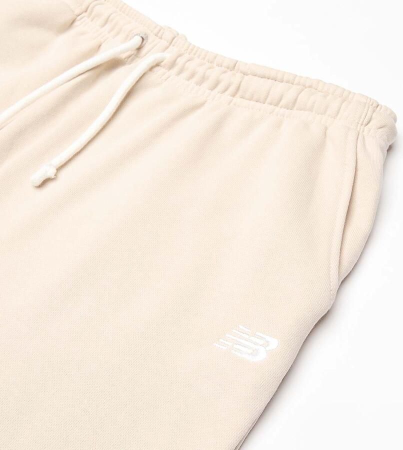 New Balance French-Terry Small Logo Wide Leg Jogger Unisex Trainingsbroeken beige Kleding - Foto 2
