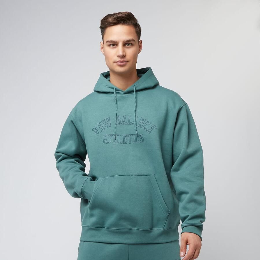 New Balance Graphic Hoodie Men Hoodies & Sweaters groen Maat S Kleding - Foto 3