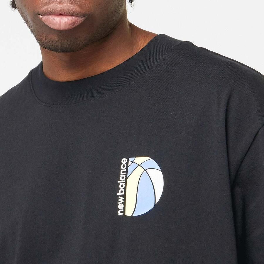 New Balance Hoops Mosaic Court Graphic T-Shirt men T-Shirts & Polo's zwart Maat XL Kleding - Foto 2