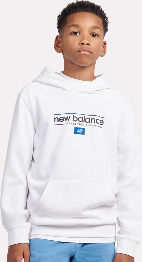 New Balance Linear Athletics Graphic French Terry Hoodie Unisex Hoodies & Sweaters wit Kleding - Foto 3