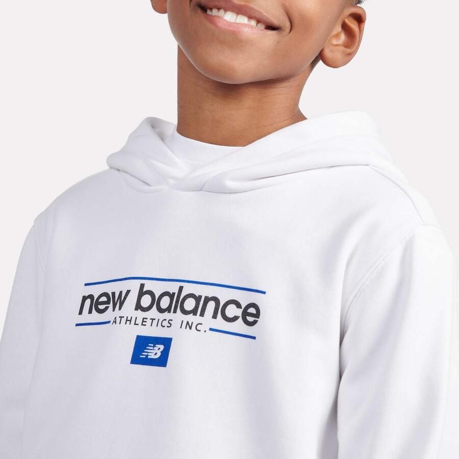 New Balance Linear Athletics Graphic French Terry Hoodie Unisex Hoodies & Sweaters wit Kleding