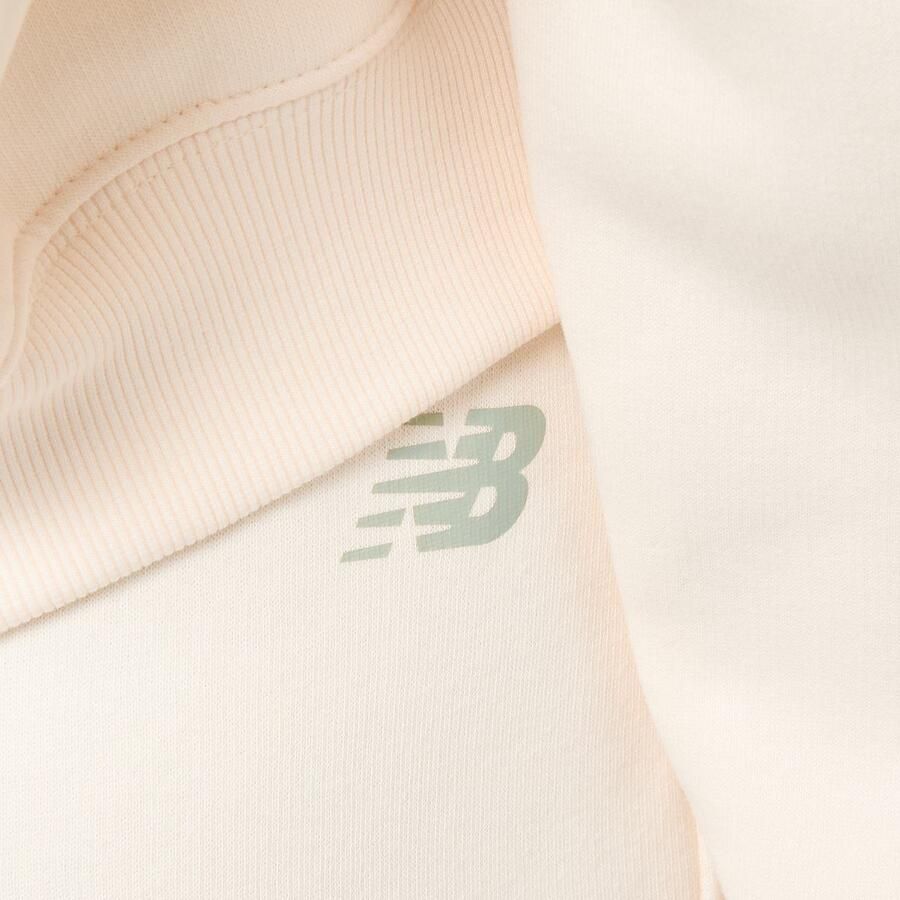 New Balance Linear Heritage Fleece Wide Leg Pants Wo Trainingsbroeken beige Maat XS Kleding