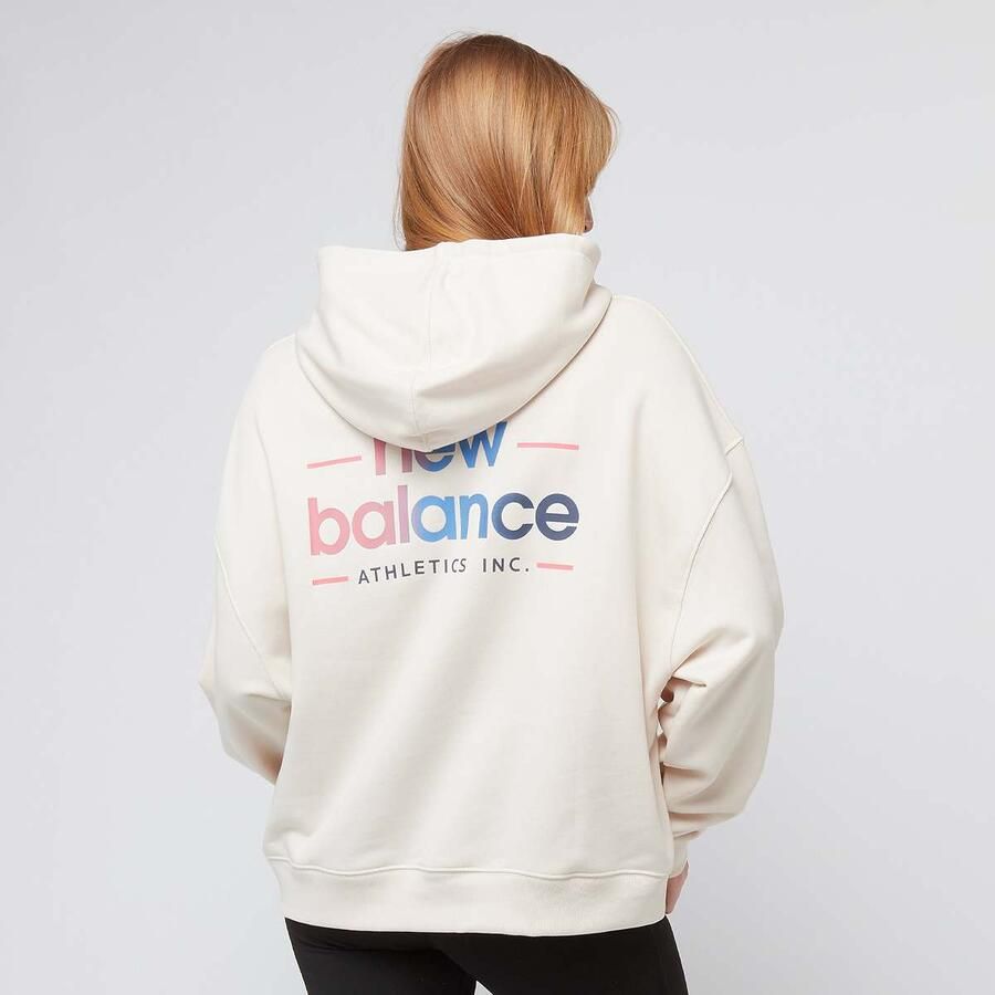 New Balance Multi Color Logo Hoodie Wo Hoodies & Sweaters beige Maat XS Kleding - Foto 3