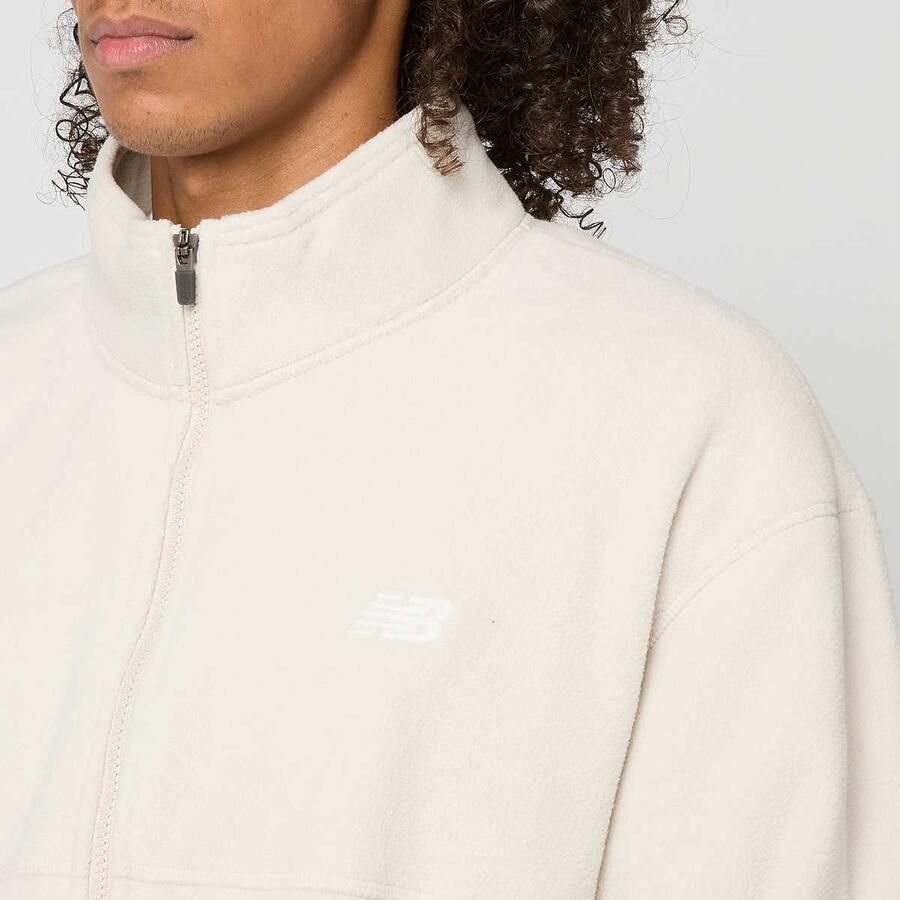 New Balance Polar Fleece Jacket Men Trainingspakken beige Maat XL Kleding - Foto 2