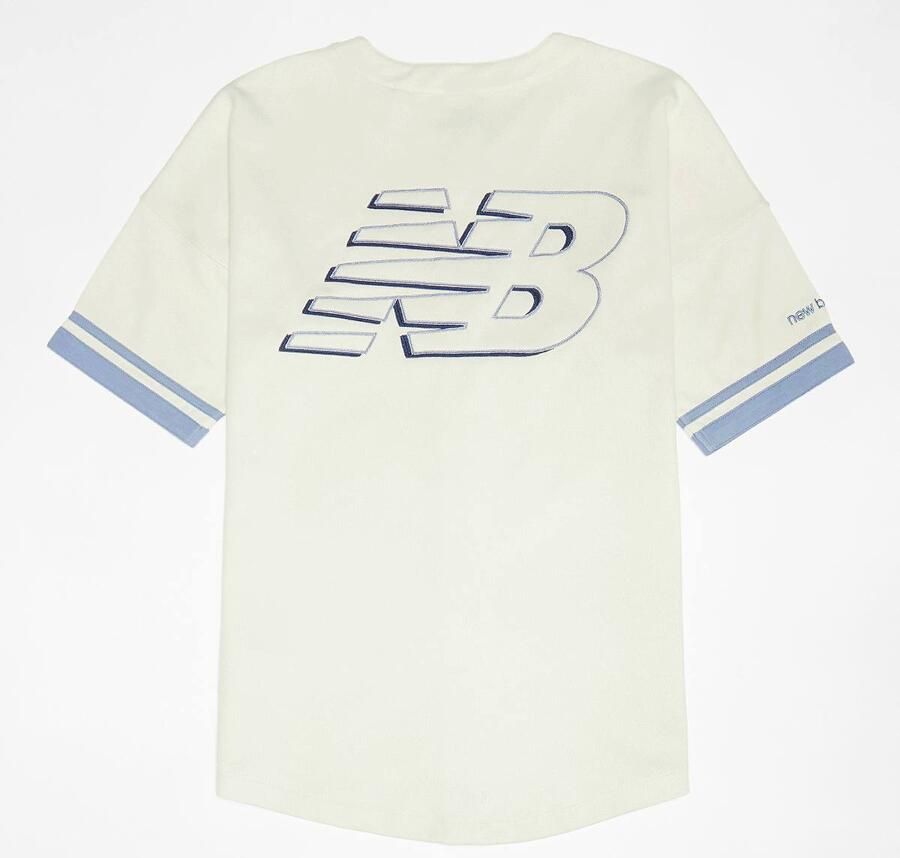 New Balance Premium Baseball Shirt Unisex T-Shirts beige Kleding - Foto 3