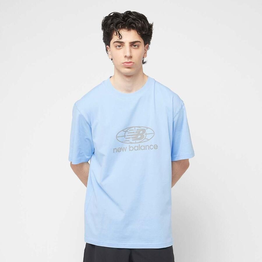 New Balance Reflective Globe Graphic Tee Men T-Shirts & Polo's blauw Maat XL Kleding - Foto 3