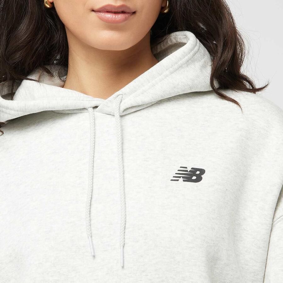 New Balance Reimagined Fleece Hoodie Wo Hoodies & Sweaters grijs Maat XS Kleding