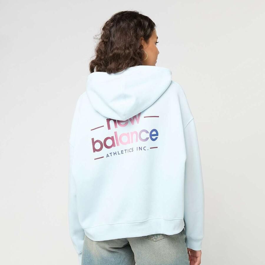 New Balance Reimagined Fleece Oversized Hoodie Wo Hoodies & Sweaters blauw Maat XS Kleding - Foto 3
