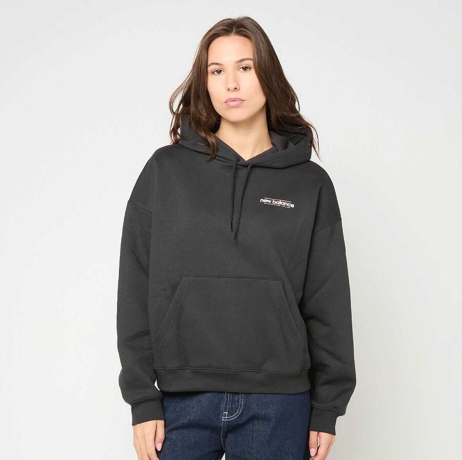 New Balance Reimagined Fleece Oversized Hoodie Wo Hoodies & Sweaters zwart Maat XS Kleding - Foto 8