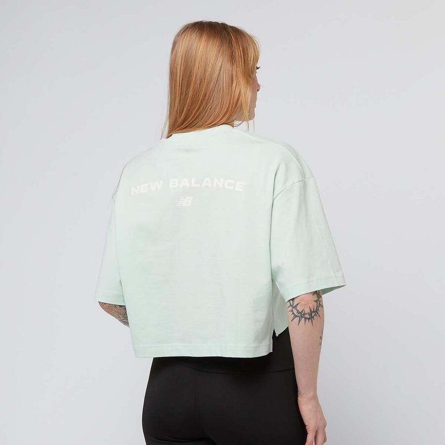 New Balance Reimagined Oversized Waist T-Shirt Wo T-Shirts & Polo's groen Maat XS Kleding - Foto 3