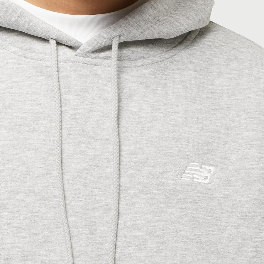 New Balance Small Logo Brushed Hoodie Hoodies Heren athletic grey maat: M beschikbare maaten:S M L XL