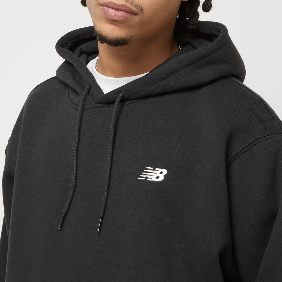 New Balance Small Logo Brushed Hoodie Hoodies Heren Black maat: L beschikbare maaten:S M L XL