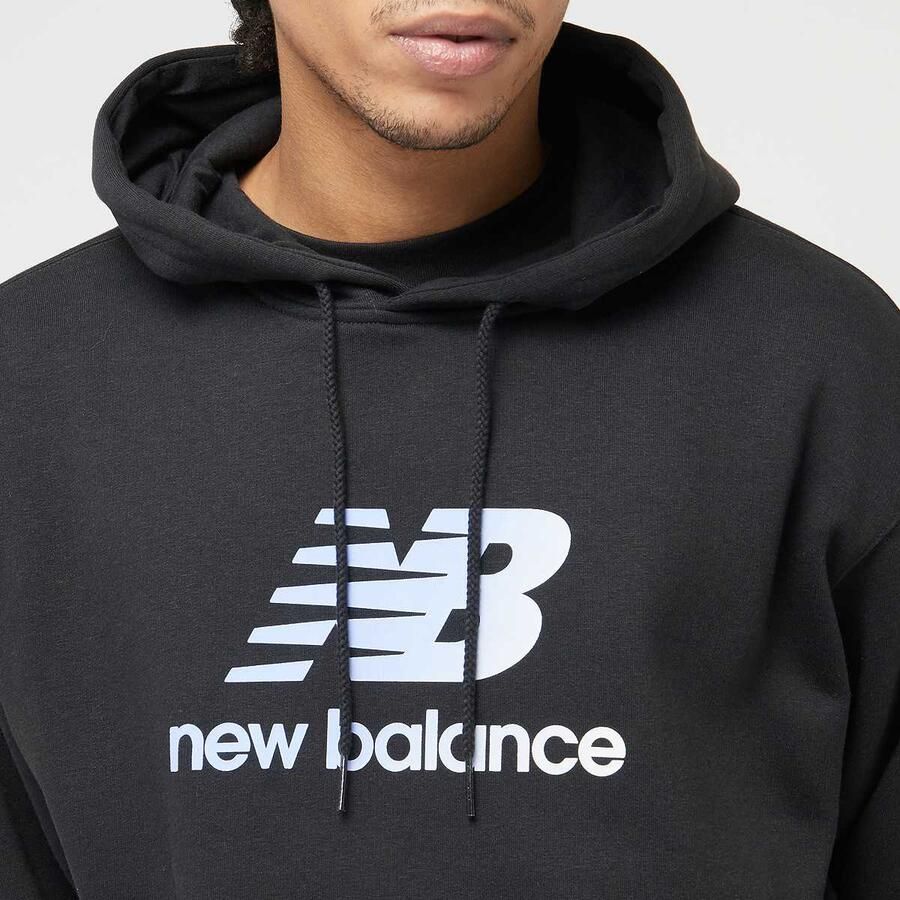 New Balance Stacked Logo Graphic Hoodie Men Hoodies & Sweaters zwart Maat XL Kleding - Foto 2