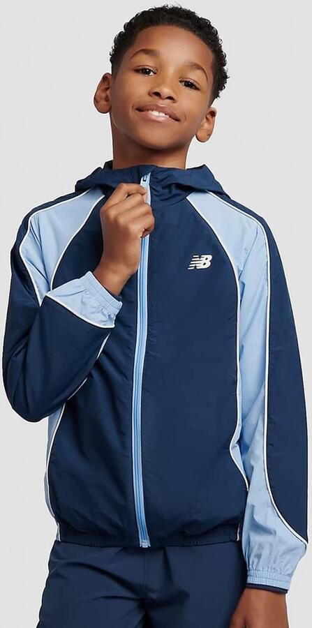 New Balance Varsity Woven Jacket Unisex Trainingspakken blauw Kleding - Foto 3
